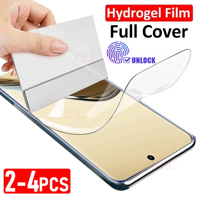 2-4Pcs Full Cover Silicone Hydrogel Film for Realme 13 12 11 Pro Plus Screen Protector Realme Narzo 70 60 P1 Pro Film not glass