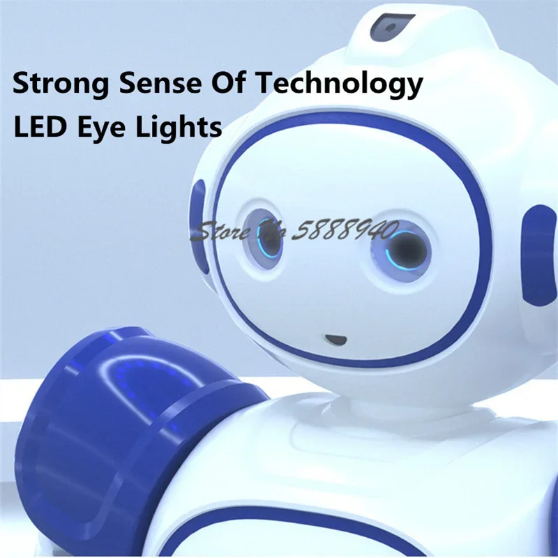 Smart Gesture Sense Remote Control Program Robot 2.4G Auto DEMO Cruise LED Eye Lamp Singing Dancing Science Teache RC Robot Toy