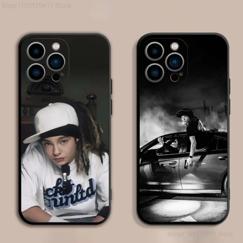 Чехол для телефона Singer T-Tom B-Bill Kaulitz для iPhone 17,16,15,14,13,12,Pro,Max,Plus,E,SE4,Air,Mini,черный мягкий чехол