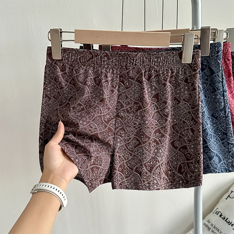 New American-Style Men's Cotton Boxer Shorts, Loose, Breathable, Comfortable, Square-Cut, Casual Home Shorts for Young Men