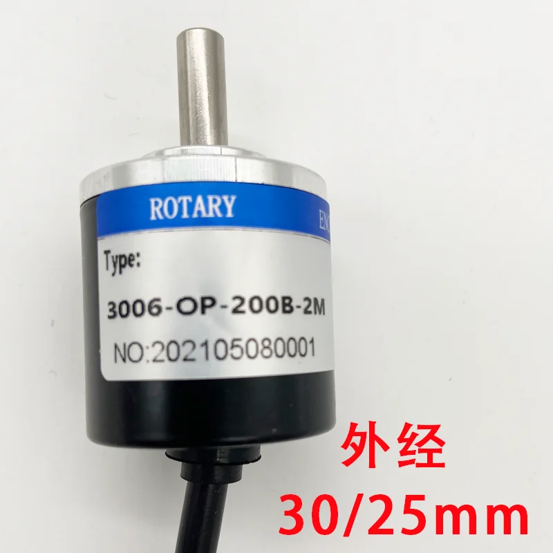 MINI incremental rotary encoder outer diameter 30mm 25mm shaft diameter 6mm AB two-phase photoelectric encoder 100 200 360 1000P