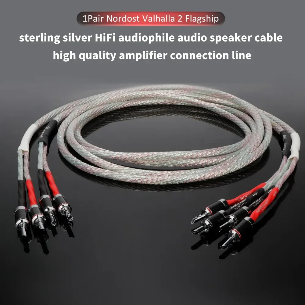 

﻿ Nordost Valhalla 2 Flagship Sterling Silver HiFi Audiophile Speaker Cable - Amplifier Connection Line with Carbon Fiber Banana