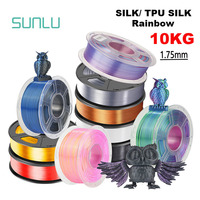 SUNLU 3D Filament SILK/TPU SILK /PLA Rainbow/Dual/Triple Colors Filament 1.75mm 10Roll 1KG 3D Printer Filament for 3D Printer