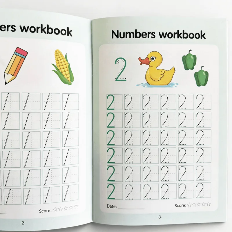 Digital Practice Copybook, 32 Pages in Color, Writing Aid Book, Digital 0-100 Writing Practice, Pen Control Training Copybook view 6