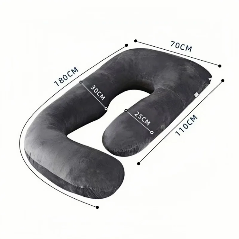 175*90cm Fleece Pregnant Women Pillow Full Surround Sleeping Pillows U/J Type Body Support For Back Belly Hip Leg Relax Cushions