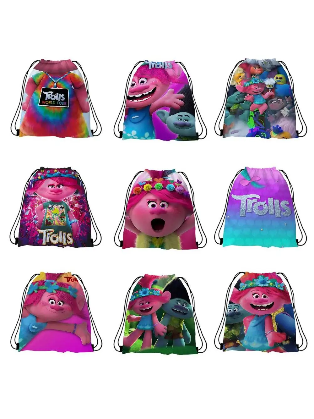 AliExpress Potdemiel Trolls Band T-Together Drawstring Bags Sports Backpack Gym Sackpack Water Resistant String Bag For Cycling