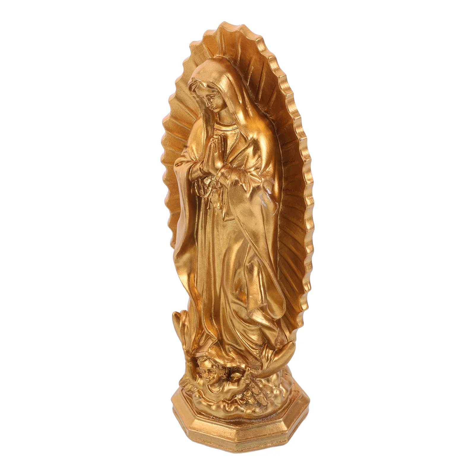 تمثال مريم العذراء من الراتنج ديكور داخلي وخارجي شخصية الأم المباركة لرف المكتب فكرة هدية عيد الميلاد الروحية