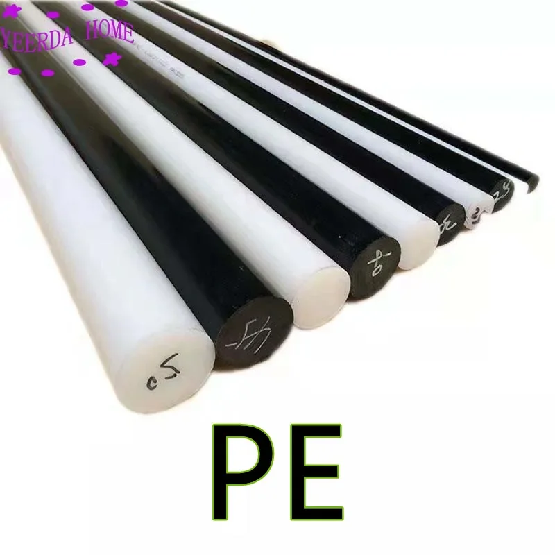 HDPE rod Black White Ultra-high polymer Polyethylene rod UHMW rod machining dia.10mm~45mm wholesale