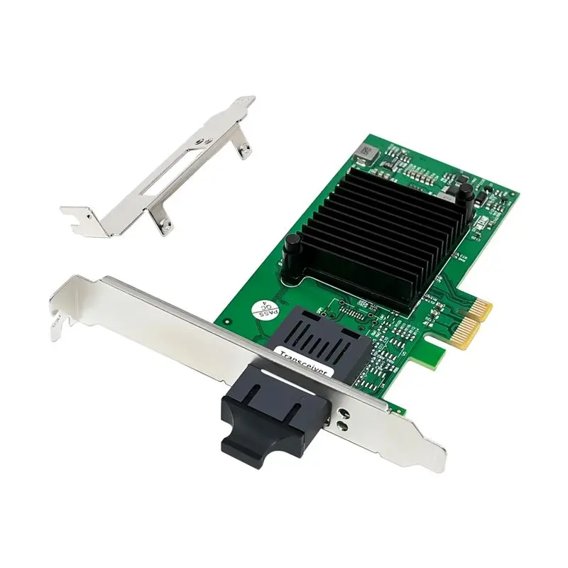

Новинка! Гигабитная оптоволоконная сетевая карта Pcie X1 82576-F1, однопортовая, с оптоволоконным интерфейсом SC, для серверов, на чипсете 82580.