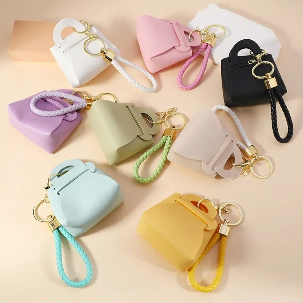 Creative Zipper PU Key Bag Fashionable Wallet Clutch Coin Purse Wallet Leather Korean style Mini Storage Pouch Credit Card Case