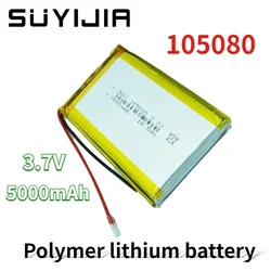 1-4PCS 105080 Lithium Polymer Battery 3.7V 5000mAh  MP3 Speaker Lithium Ion Battery for Dvr GPS Mp3 Mp4 Mobile Phone Speaker