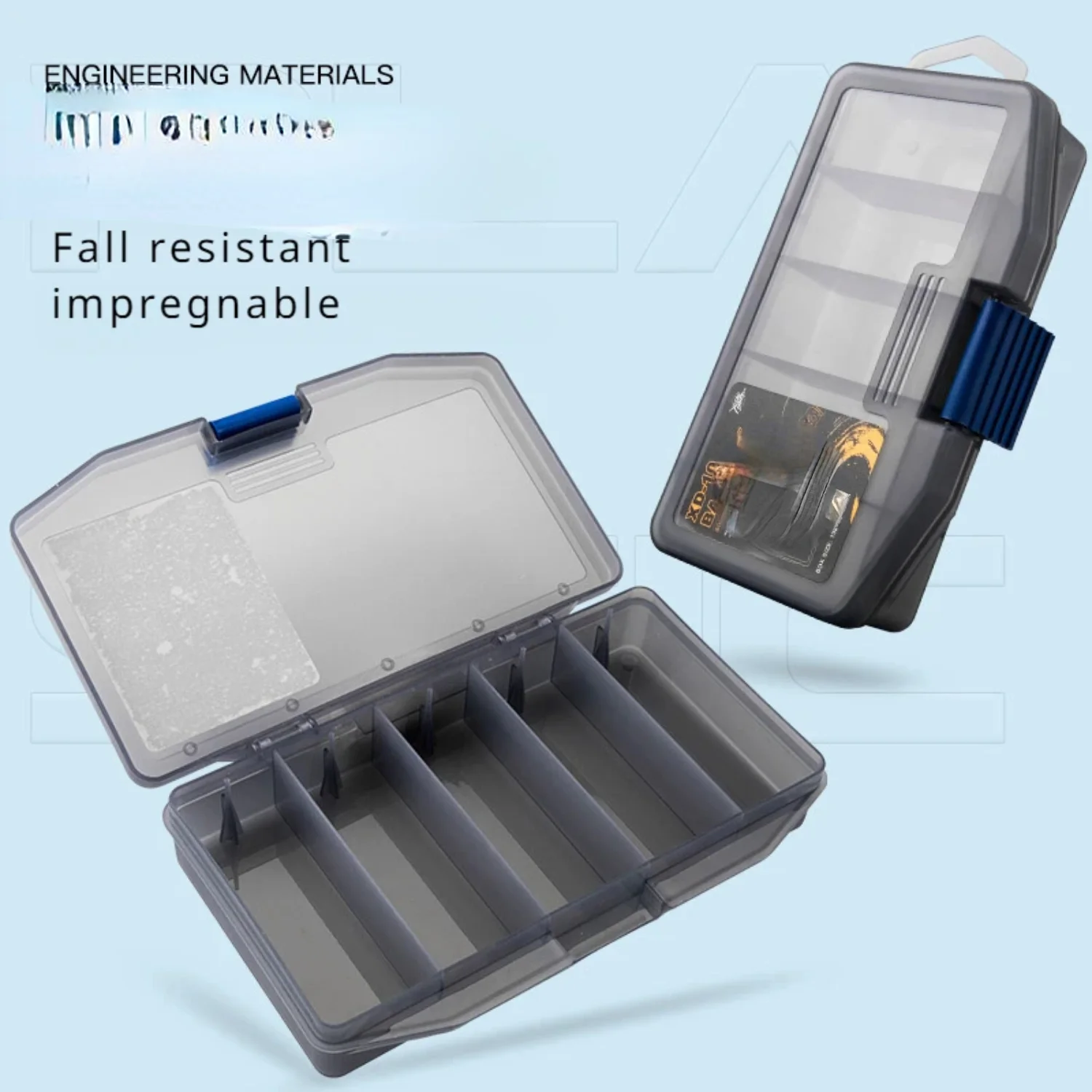 

1 Style Waterproof Fishing Tackle Box with Clear Lid and Multiple Compartments Lures and Accessories