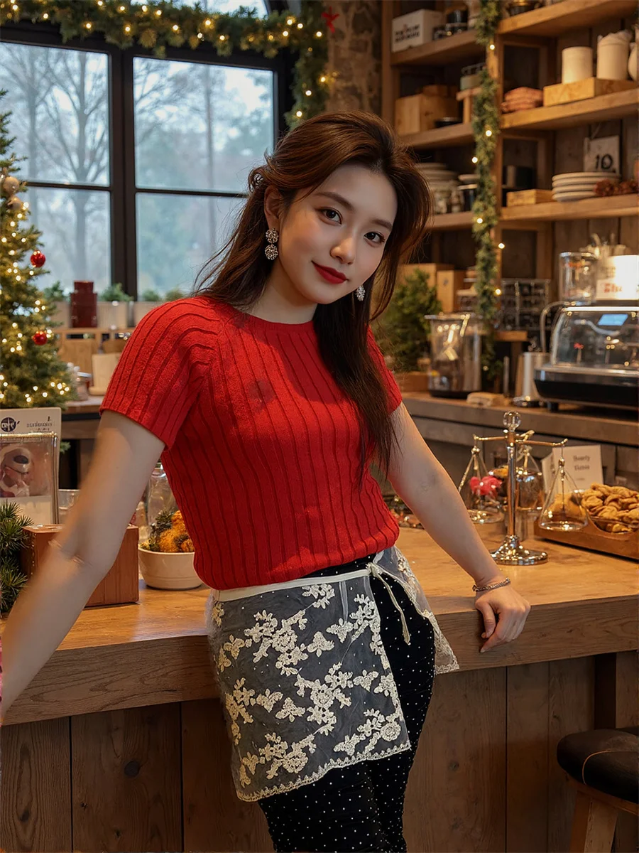 

Mesh All-match Fashion Skirts Womens Sequined Bead Party Layered Tulle Formal Evening Bright Trendy Modern Artistic Elegant