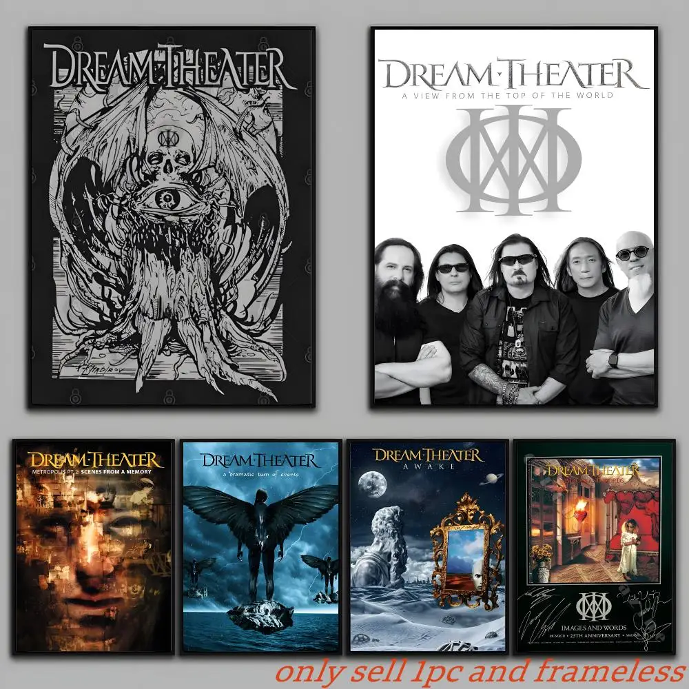 Dream Theater metal band wall art Poster Painting Prints Wall Art Picture Film Room Home Bar Cafe Decor Home  Mural
