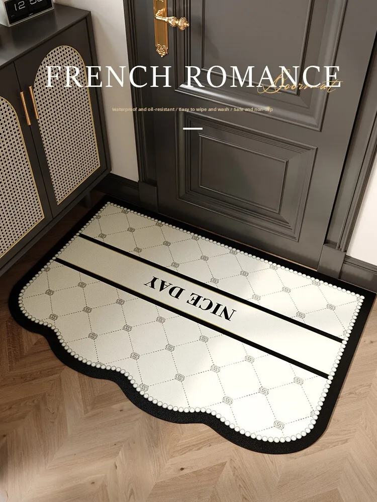 

Придверный коврик для дома из ПВХ, моющийся, прямоугольный, в стиле французского шика, из искусственной кожи, без возможности индивидуального размера.