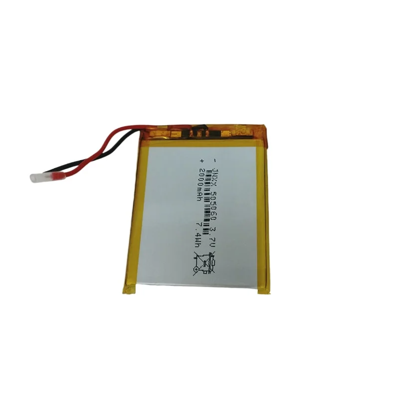 505060 Battery Lithium Polymer 3.7V 2000mAh Rechargeable Battery for Walkie Talkie Bluetooth Speaker PDA POS GPS M43HD