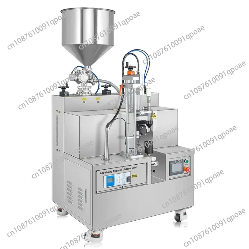 Semi-Automatic Pneumatic Ultrasonic Sealing Machine for Beverages Water Plastic Packaging High Precision High