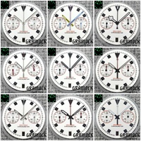 Gramock New 2025 Luxury 30mm White Pelagos FXD Chronograph Cyclist Dial With Hand C3 Green Luminous Fit VK64 Movement