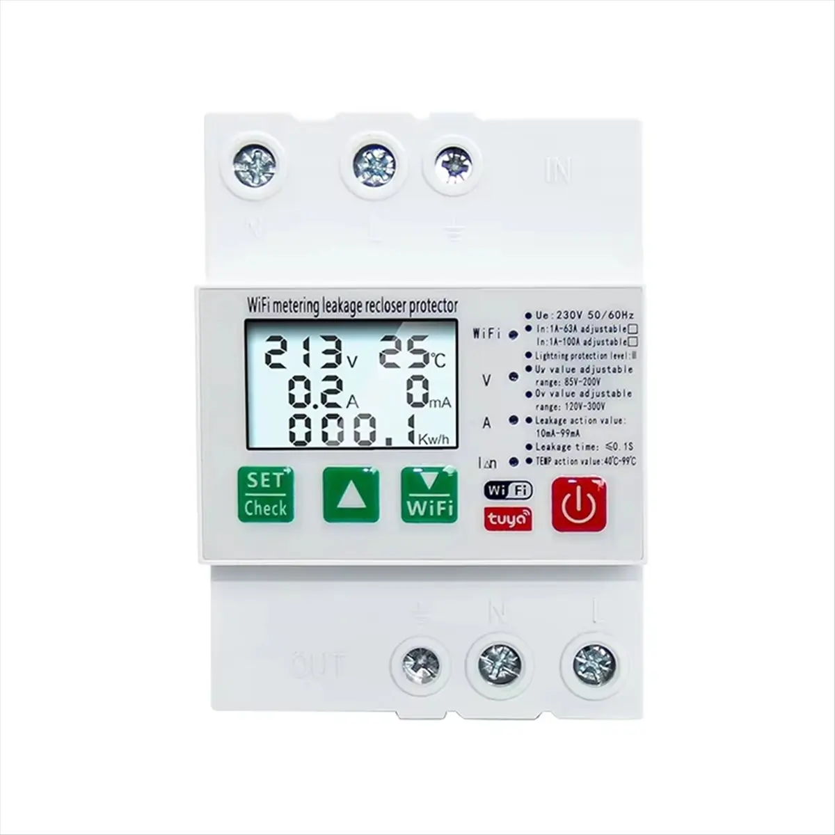 Y490A J~Smart WiFi Circuit Breaker over Under Voltage Leakage Protector for Compatible with Wide Application