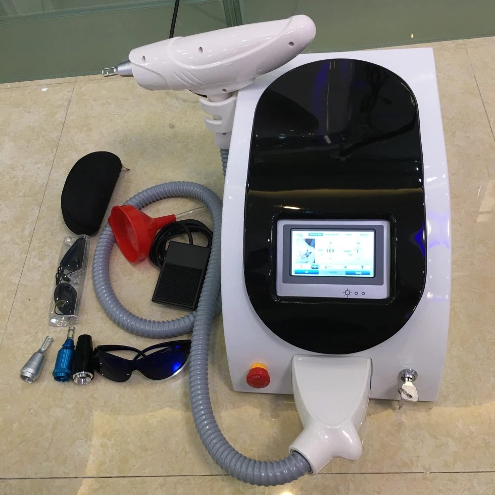 Portable ND Yag Laser Machine Tattoo Removal Carbon Peel black doll