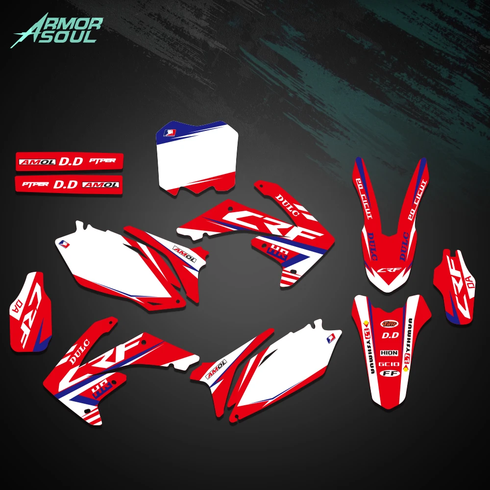 Adesivo decalcomania sfondo grafico Armorso per Honda CRF450R CRF450 2009-2012 CRF250R CRF250 2010- 2013 CRF 250 250R 450 450R