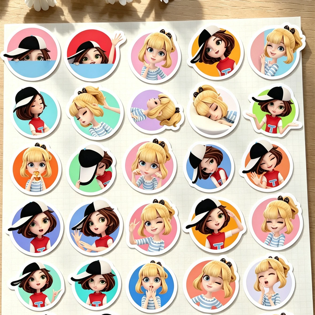 40pcs Cute girls Stickers Creative Kawaii Self-made Scrapbooking Stickers /DIY Craft Photo Albums Notebook Suitcase stationery