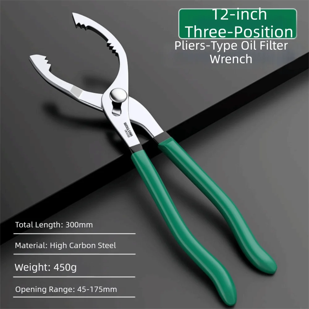 Clamp Type Oil Filter Pliers Filter Element Removal Design Filter Wrench Tool Adjustable Grip Oil Filter Remover Truck Repair