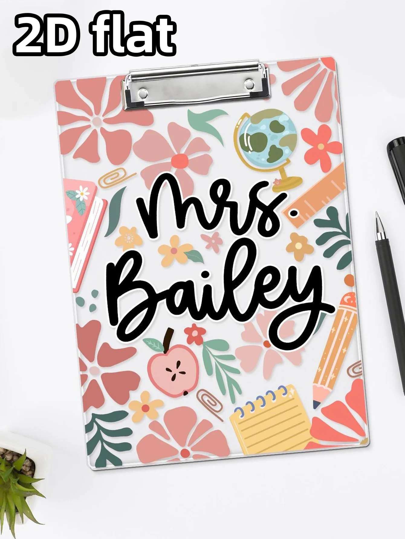 Папка на заказ 1 шт. - персонализированная прозрачная подсолнух из ПММА, яркое веселье, имя и название с лазерной гравировкой, уникальные подарки для подростков