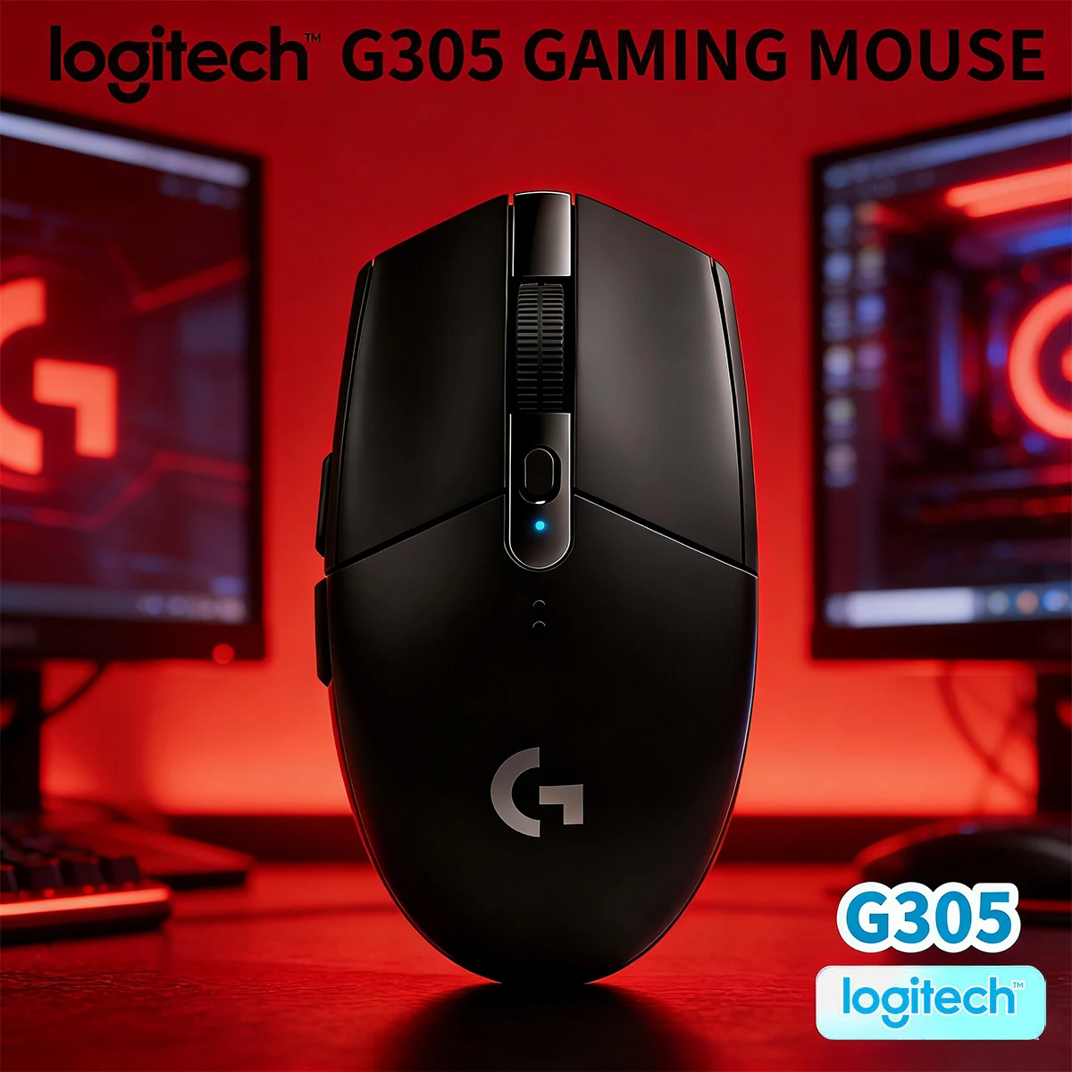 

Беспроводная игровая мышь Logitech G305, 12000 точек на дюйм, HERO, точное отслеживание, 6 настраиваемых кнопок, эргономичная противоскользящая ручка, подходит для ПК