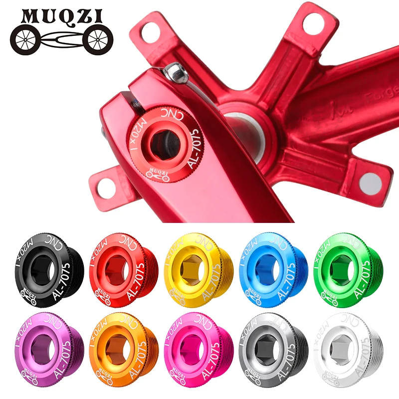 AliExpress UK MUQZI Crank Cover Screw Cap M20 MTB Crankset Crank Cover Aluminum BMX Road Bike Fitting 10 Colors