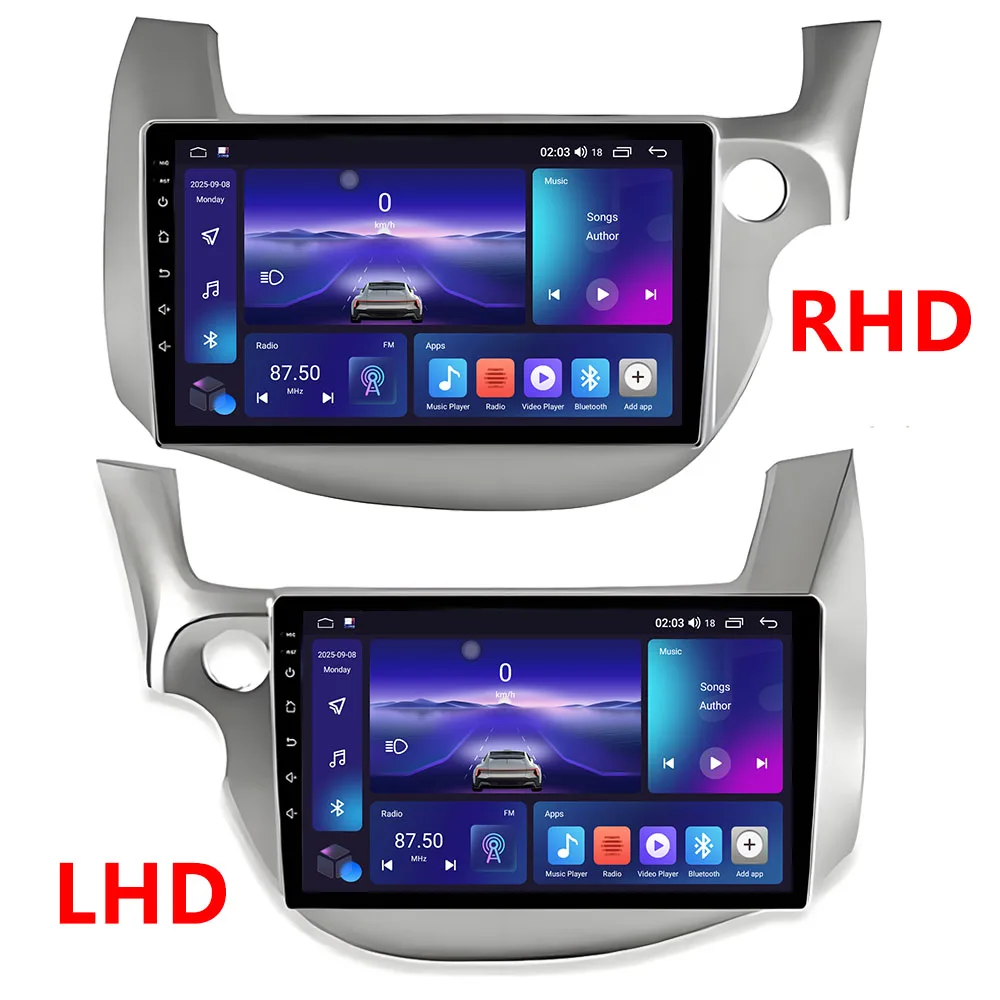 

For HONDA FIT JAZZ 2007-2014 Navigation GPS 2Din 4G Android 16 WiFi DSP CarPlay Car stereo Radio Multimedia Video Player