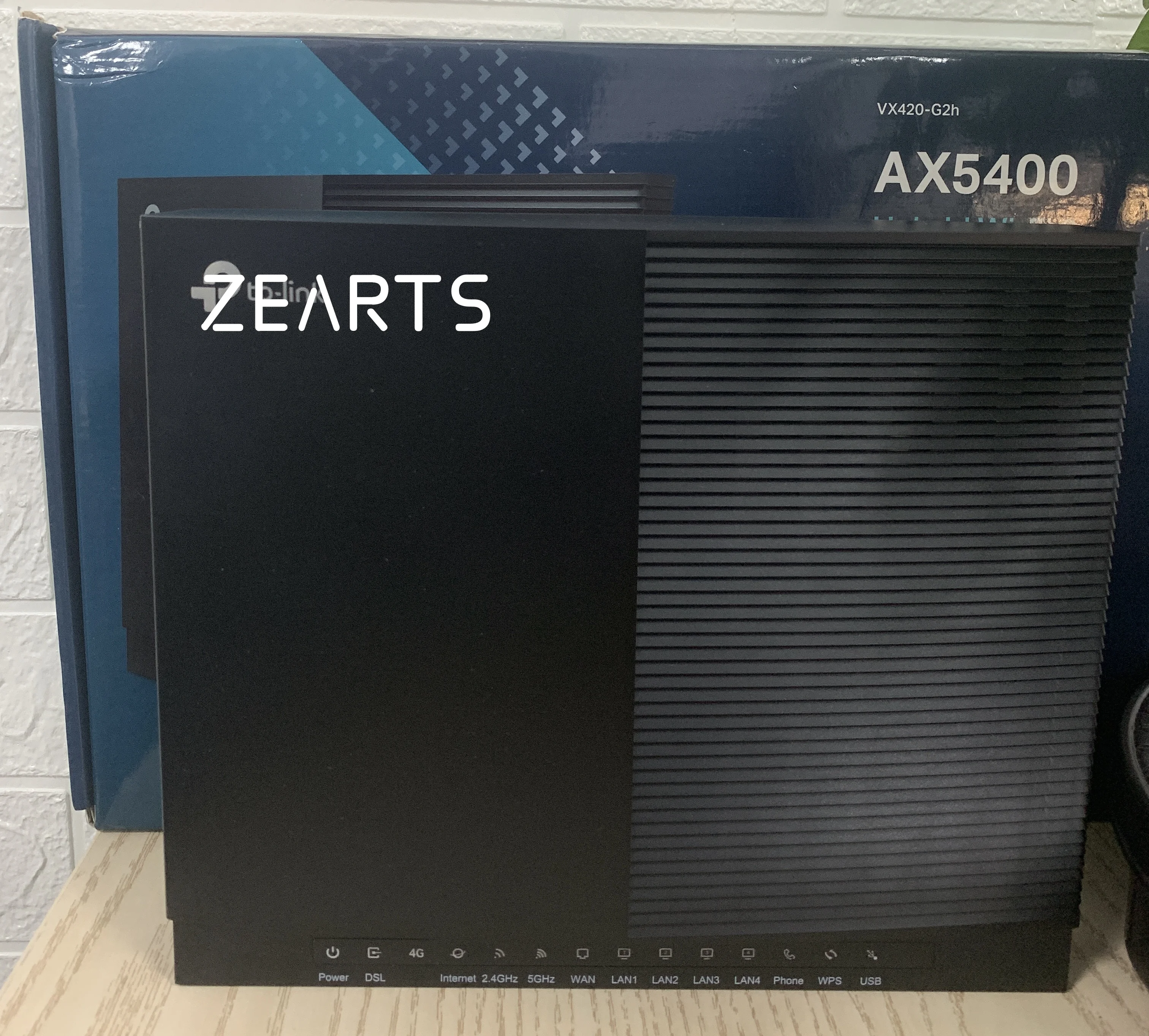 ZEARTS VX420-g2h AX5400 Hybrid WiFi 6 Modem Router with VoIP(second hand 95%-98%new without box have plug)