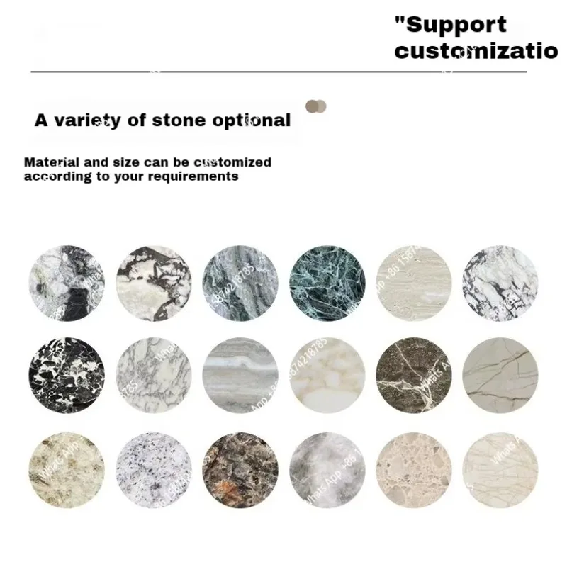 X Designer Natural Marble Coffee Table Set, Italian Minimalist High-Low Nesting Tables For Small Space, Heat & Scratch Resistant