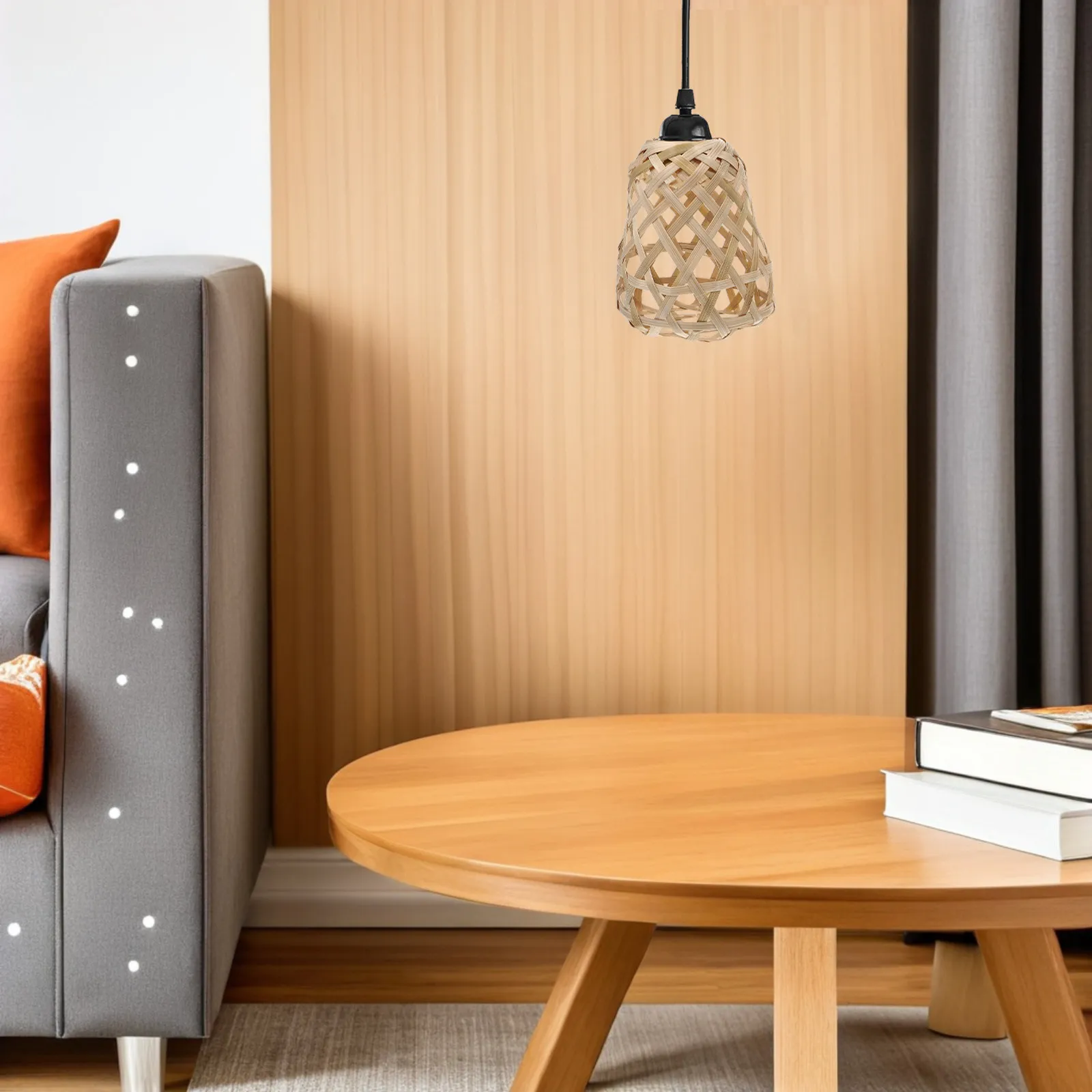 

4 шт. Декоративные абажуры в деревенском стиле из бамбукового плетения, сменные плафоны для подвесных светильников, для дома и ресторанов