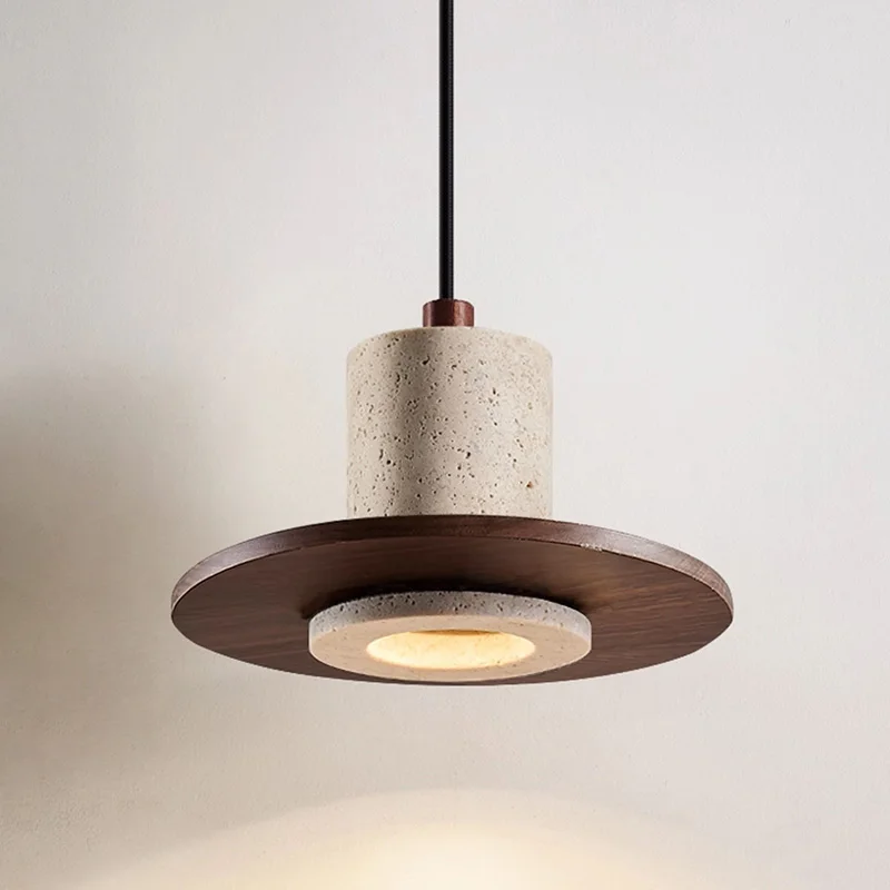 Retro bedroom headboard pendant light designer 2025 new retro wabi sabi style adjustable bar counter restaurant lighting lamp