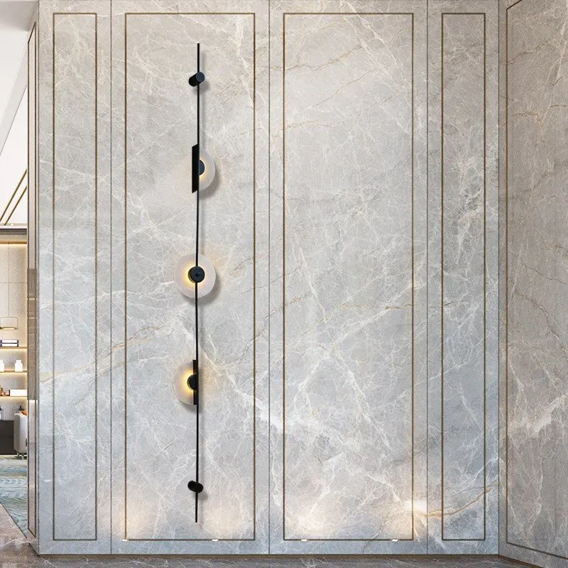 Postmodern minimalist living room marble background wall wall lamp creative hotel stairs sales minister clause wall lamp