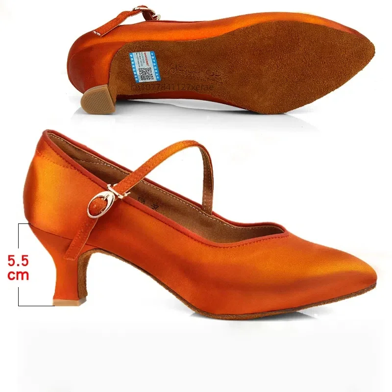 Professionelle Tanzschuhe für Damen, modernes Design, hoher Absatz, weiche Sohle, rutschfest, für Gesellschaftstanz, Walzer, lateinamerikanische Tänze, Auftritte und Partys. – Detail 9