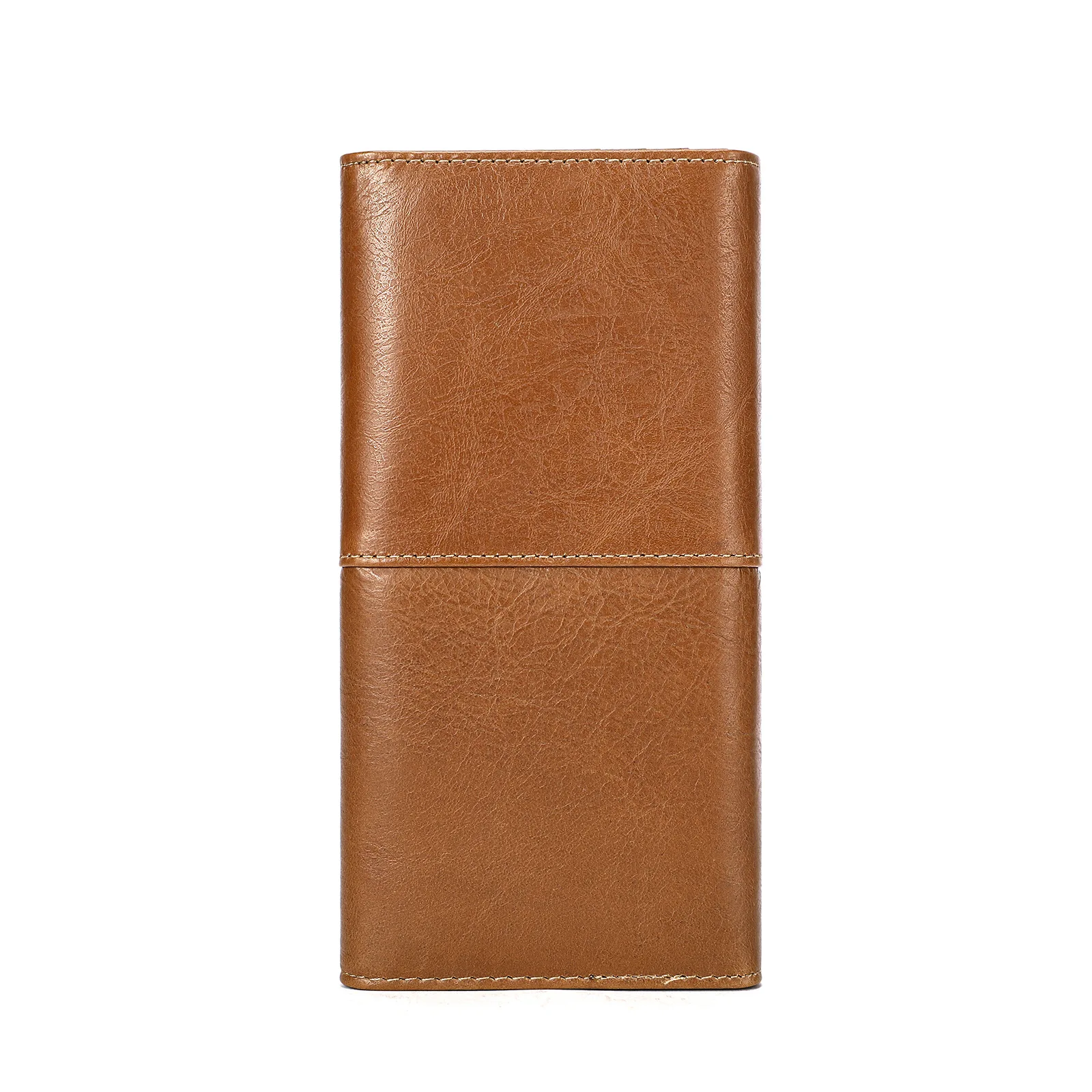 Women's Wallet Fashion Zipper Clutch High-End Feel Buckle Multi-Card Slot Genuine Leather Long Wallet