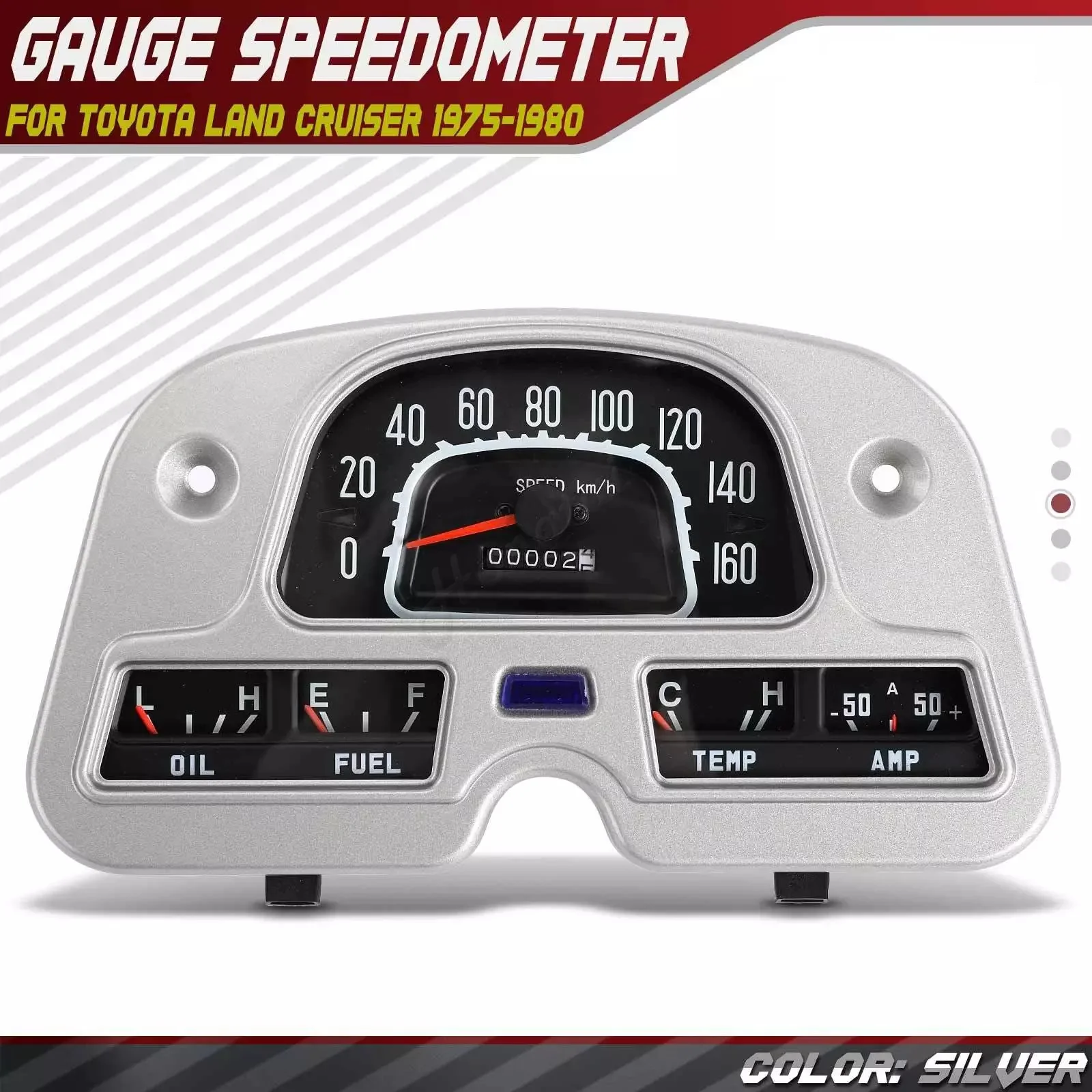 83100-60180 Speedometer  Gauge Cluster For 1974-1975-1980 Toyota Land-Cruiser FJ40 FJ43 FJ45 BJ40 BJ45 Gray Dashboard Assembly