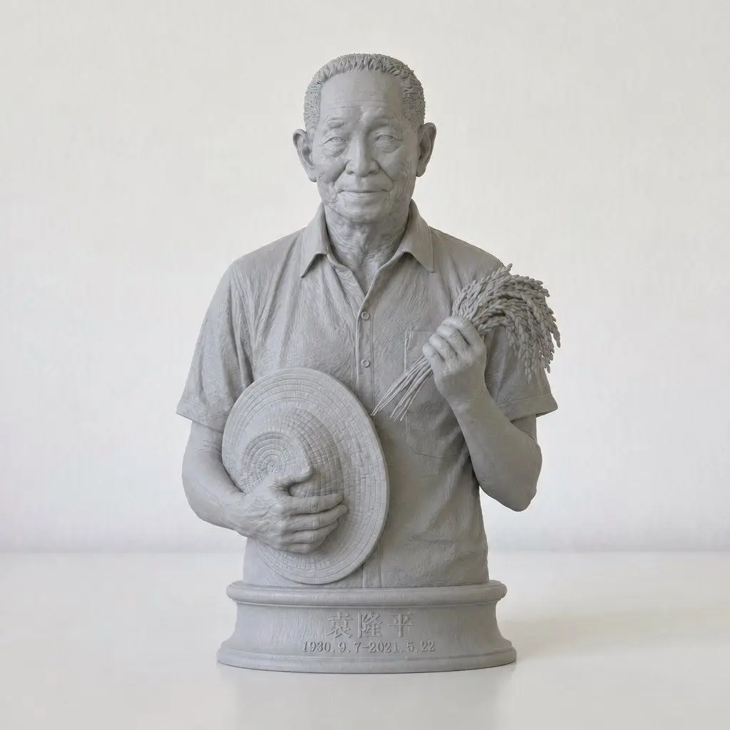 12cm/16cm Yuan Longping Resin Model Collectible Ornaments and Crafts 3D Printed DIY Coloring Self-assembly Figurine Miniature