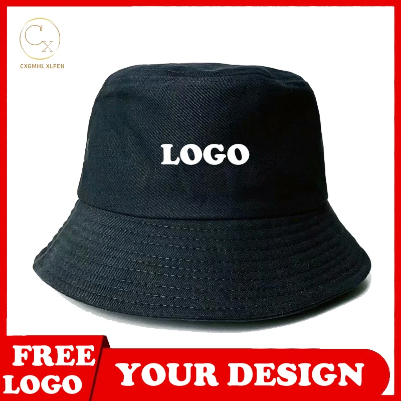 Unisex Harajuku bucket hat high-end custom LOGO ladies men's fishing fisherman hat summer outdoor hip-hop hat