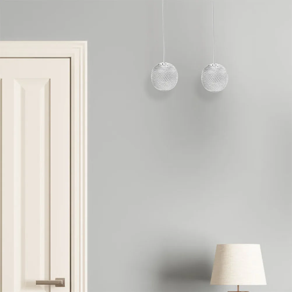 

4 Pcs Spherical Lampshade Hanging Ceiling Light Cover Chandelier Bulb Covers Office