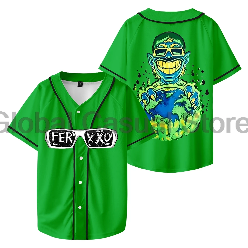 

Feid Ferxxo Jersey Ferxxocalipsis Tour 2024 Baseball Jacket Shirts Short Sleeve Tee Women Men Streetwear Tops