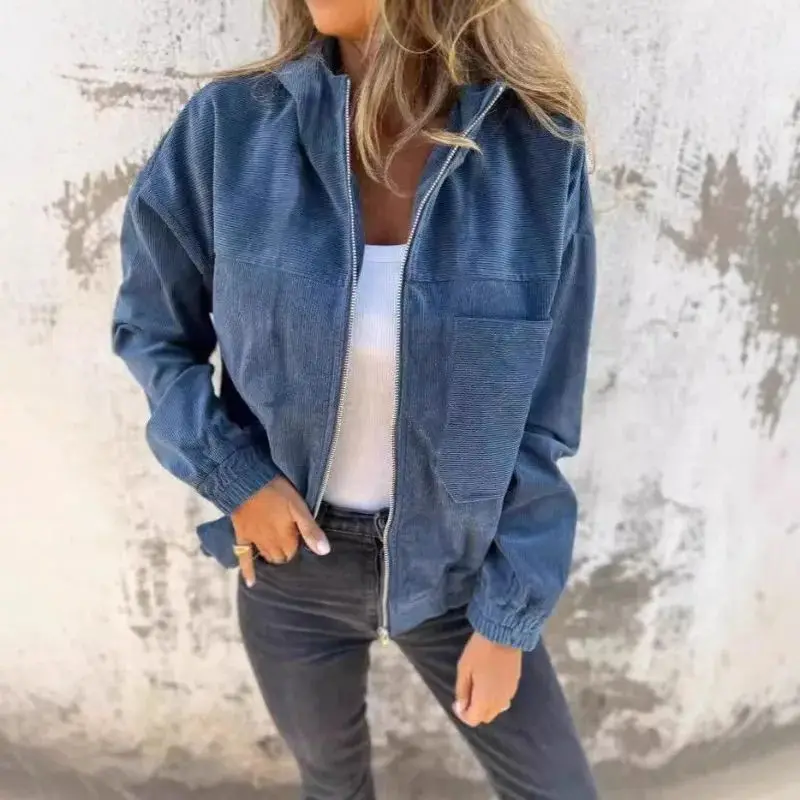 

Autumn Winter New Faion Simple Color Commute Women's ort Coat Clean Fit Sle 00% Other Material Middle Age Suitable