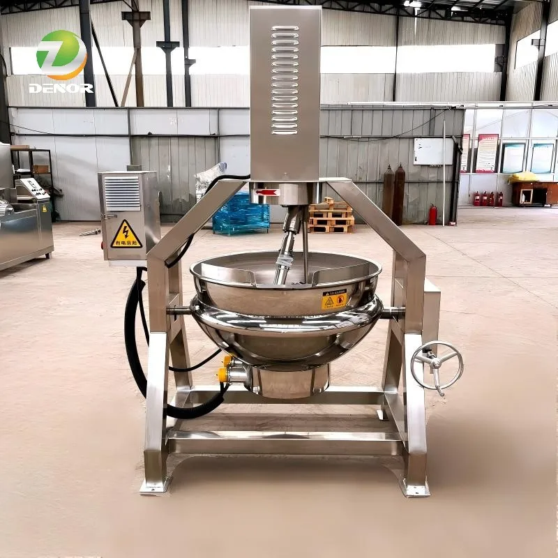 CE Automatic Steam Electric Heating Tilt Cooking Mixer Pot Machine Multi Claw Planetary Jacketed Kettle With Agitator