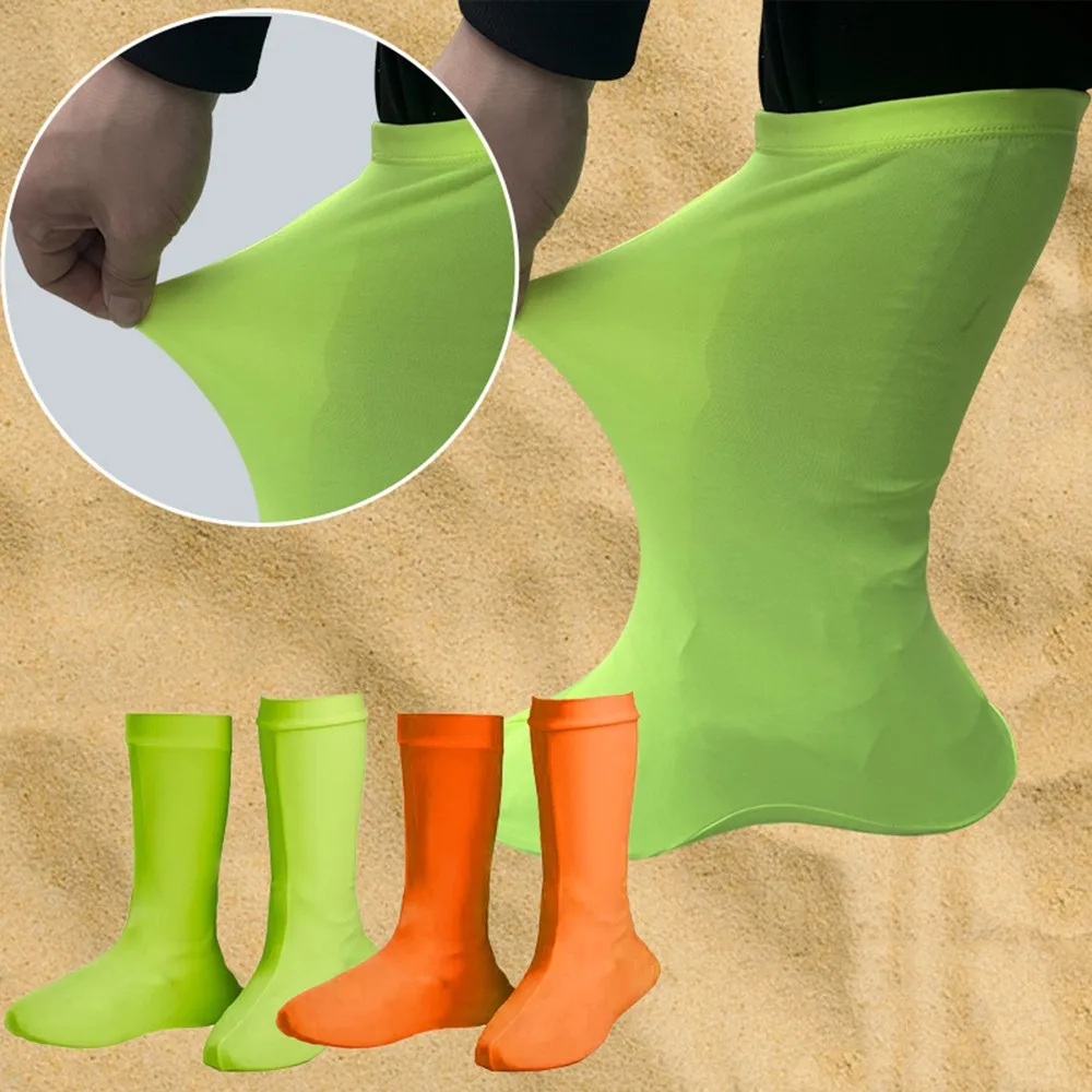 Anti-sand Sand Desert Shoe Covers Anti-dust Elastic Trekking Shoes Protector Fluorescent Color Sand Proof Desert Shoe Cover