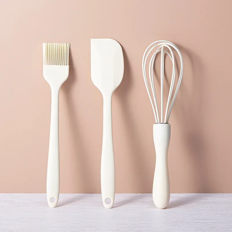 Silicone Cream Spatula Kitchen Pastry Blenders Non-stick Baking Oil Brush Cake Mixer Scraper Butter Spreader Whisk for Cooking