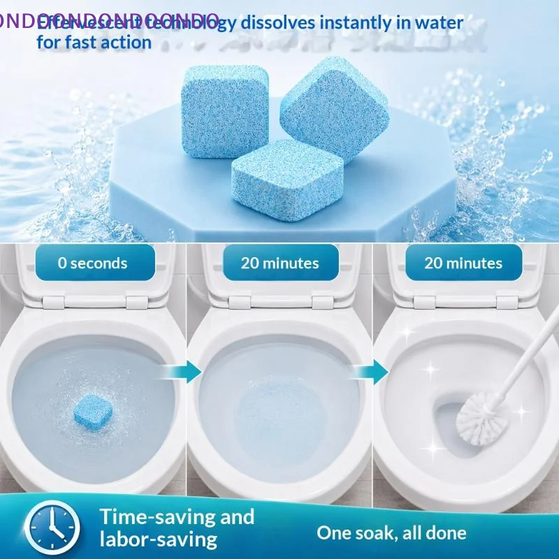 3/10Pcs Toilet Cleaning Effervescent Tablet Deodorant Yellow Dirt Home Clean