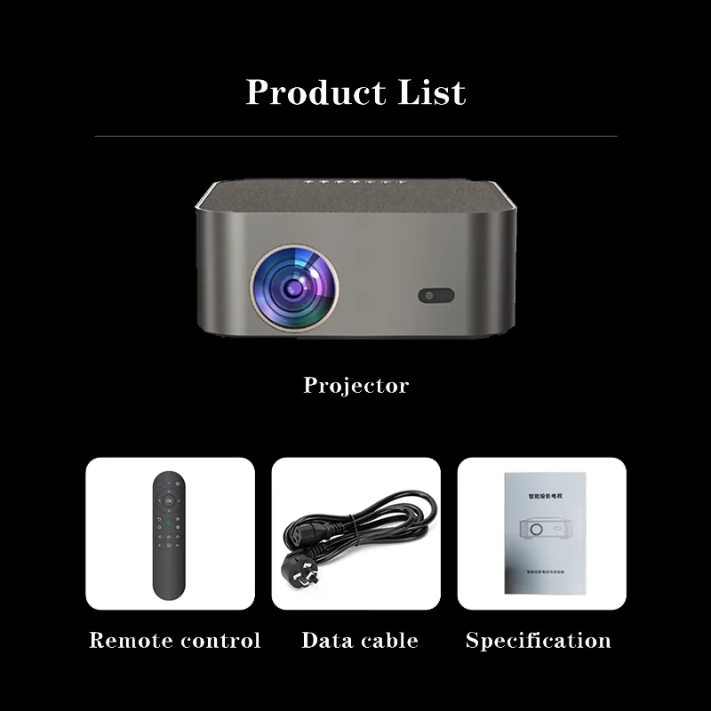 July008 New P2 1080P Resolution Autofocus  Theater Projector Mobile Portable Home High Lumens Wireless  Projector