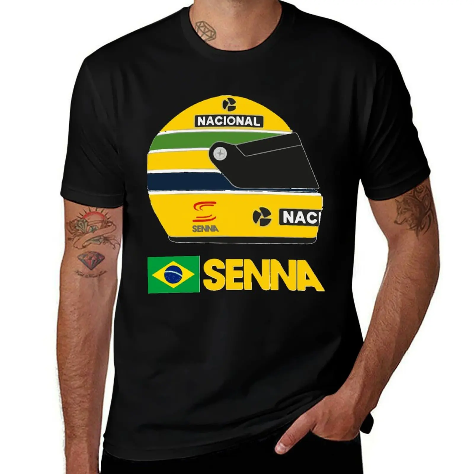 

Классическая футболка Ayrton Senna, новое издание, футболка с короткими рукавами, мужская одежда